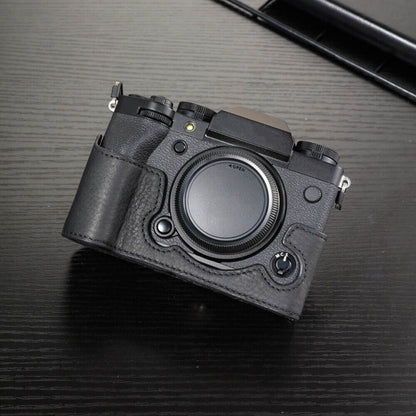 For FUJIFILM X-T5 Camera Cowhide Bag Anti-scratch Protective Case Base Cover