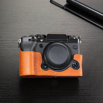 For FUJIFILM X-T5 Camera Cowhide Bag Anti-scratch Protective Case Base Cover