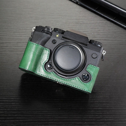 For FUJIFILM X-T5 Camera Cowhide Bag Anti-scratch Protective Case Base Cover
