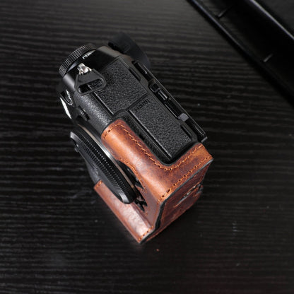 For FUJIFILM X-T5 Camera Cowhide Bag Anti-scratch Protective Case Base Cover