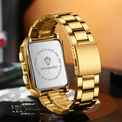 BINBOND B4143 Rectangular Outdoor Men Waterproof Quartz Watches