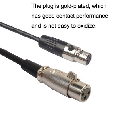 Xlrmini Caron Female To Mini Female Balancing Cable For 48V Sound Card Microphone Audio Cable, Length:, 0.5m, 1m, 1.5m, 2m, 3m, 5m, 10m