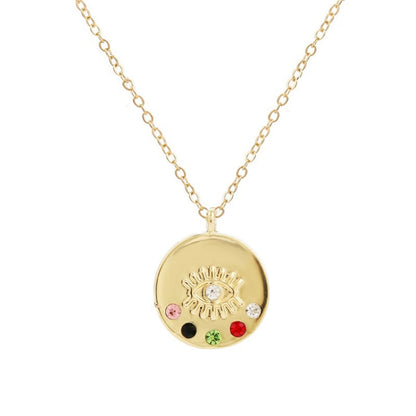Angel Eyes Pendant Layered Necklace, Model:, N2106-20 Love Eyes, N2106-20 Silver Love Eyes, N2107-21 Colorful Diamond, N2107-22 Big Eyelashes