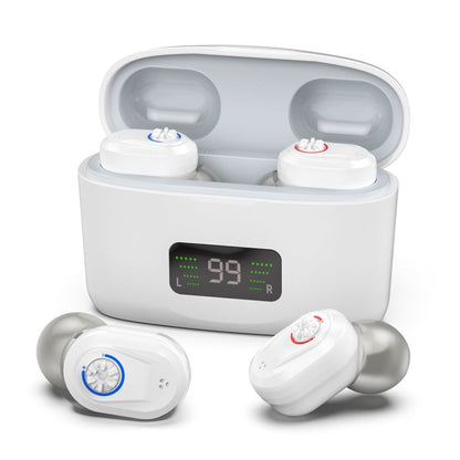 Z-127D In-ear Sound Amplifier Digital Display Hearing Aid Earphone, black, White, Complexion, Red and Blue