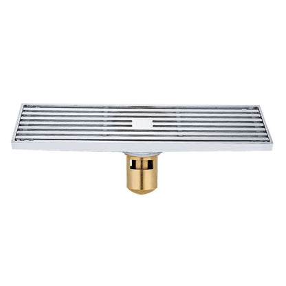 8x30cm Extended Full Copper Strip Floor Drain, Style:, K8034 Chrome Plated+Black Straight Row, K8034 Chrome Plated+Copper Self Seal, K8034 Chrome Plated+5.5 Deep Water Seal, K8034 Chrome Plated+Magnetic Suspension, K8035 Nickel Brushes+Black Straight R...