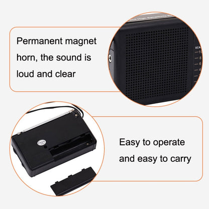 BAIJIALI BJL228 Retro Portable Two Band FM AM Radio Built-in Speaker, BJL228 White, BJL228 Black
