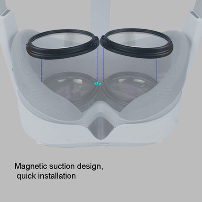 For Pico 4 Myopia Lens Magnetic Eyeglass Frame.Spec:, Glasses Frame, Frame + Anti Blue Light Lens