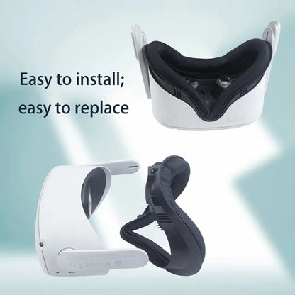For Meta Quest 2 VR Headset Anti-sweat Eye Mask VR Facial Interface Bracket Cover, Anti-sweat Eye Mask (Black)