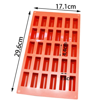 30 Grid Silicone Ice Grid Chocolate Snack Mold, Long Strip Shape