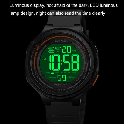 SKMEI 1841 Outdoor Sports Students Waterproof Luminous Countdown Watch, 1841 Black, 1841 Light Grey