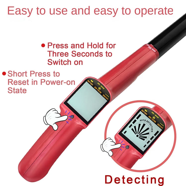 Goint MD3006 Metal Detector Outdoor Treasure Hunter Toys Children Science Detector, MD3006 (Red), MD3006 (Light Green)