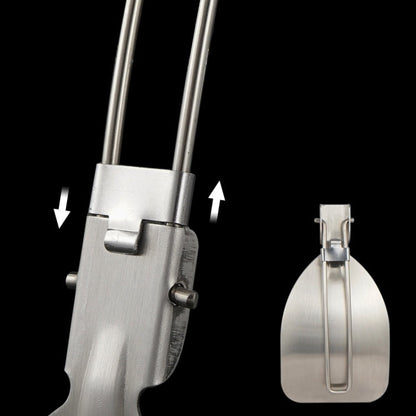 304 Stainless Steel Folding Frying Spatula Outdoor Camping Portable Tableware