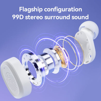 With Charging Bin Stereo Wireless Bluetooth Earphones, Style:, BY17 Black, BY17 White, BY18 Digital Display Black, BY18 Digital Display White