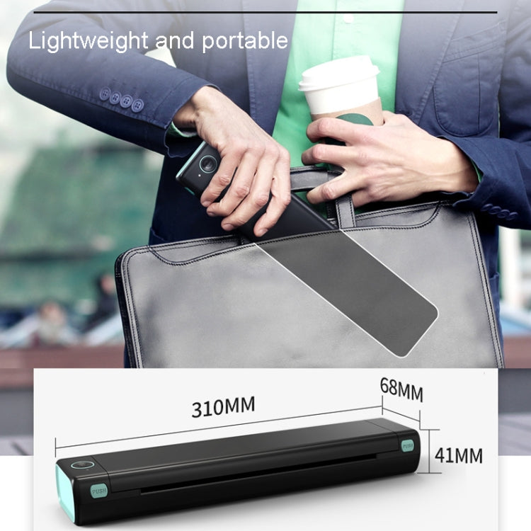 M08F Bluetooth Wireless Handheld Portable Thermal Printer, Black Green A4 Version, Black A4 Version, White A4 Version, White Orange A4 Version, Green A4 Version, Pink A4 Version, Gray A4 Version, Silver A4 Version, Black Green Letter Version           ...