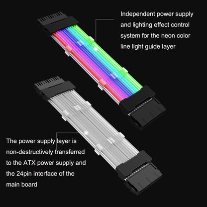 5V ARGB Neon Color Line, 24pin Motherboard Power Supply Light Wire Black, Double 8pin Graphics Card Power Supply Wire Black, 24pin Motherboard Power Supply Light Wire White, Double 8pin Graphics Card Power Supply Wire White