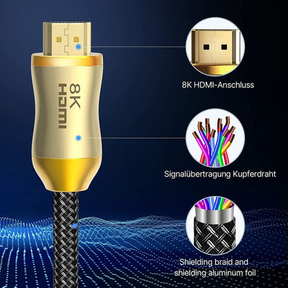 HDMI 2.1 Version 8K 60Hz For PS4 Cable Projector Notebook Set-Top Box Cable, HD803 1m, HD803 1.5m, HD803 2m, HD803 3m, HD803 5m, HD803 10m