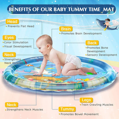 93cm Baby Kids Water Play Mat Inflatable PVC Shark Water Pad, 93cm Shark