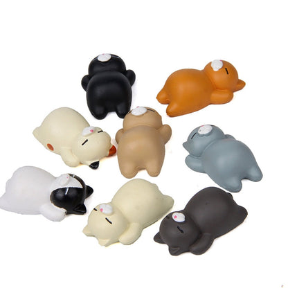 Cartoon Cat Fridge Magnet Resin Ornament Ornament, With Magnetic Sticker, Without Magnetic Sticker