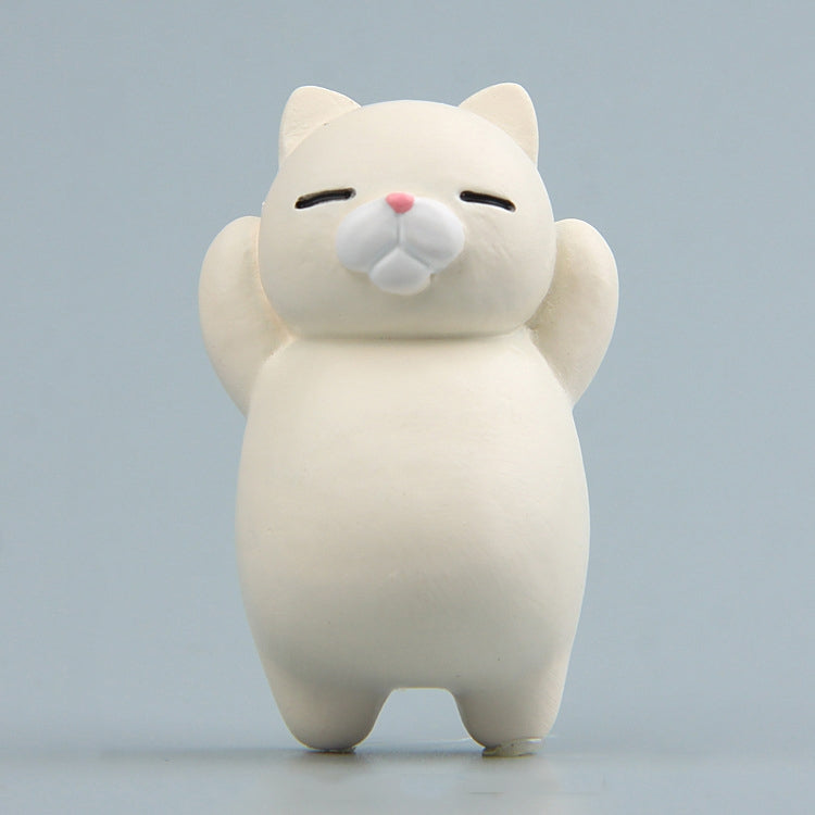 Cartoon Cat Fridge Magnet Resin Ornament Ornament, With Magnetic Sticker, Without Magnetic Sticker