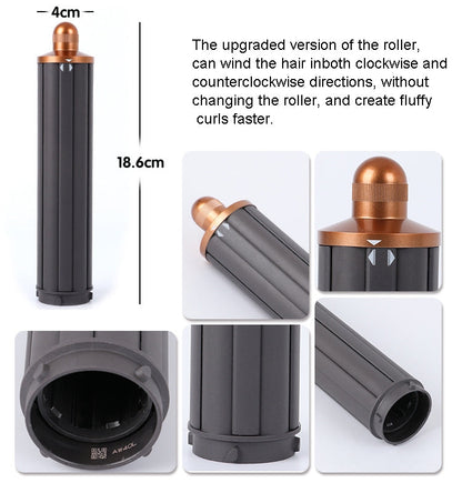 For Dyson Airwrap Hair Dryer i.d. / HS01 / HS05 / HD08 18.6 x 4cm Upgraded Long Curling Barrels Nozzle With Long Adapter Golden, 18.6cm 40mm Rose Red, 18.6cm 40mm  Golden, 18.6cm 40mm Short Adapter Golden, 18.6cm 40mm Short Adapter Rose Red            ...
