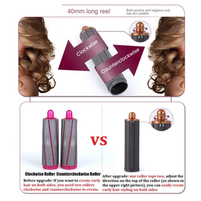 For Dyson Airwrap Hair Dryer i.d. / HS01 / HS05 / HD08 18.6 x 4cm Upgraded Long Curling Barrels Nozzle With Long Adapter Golden, 18.6cm 40mm Rose Red, 18.6cm 40mm  Golden, 18.6cm 40mm Short Adapter Golden, 18.6cm 40mm Short Adapter Rose Red            ...