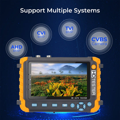 5800ACT-VH 5 Inch Large Screen Engineering Treasure Coaxial AHD / TVI / CVI 8MP Analog Video Surveillance Tester, US Plug, 5 inch (With US Plug Power Adapter)