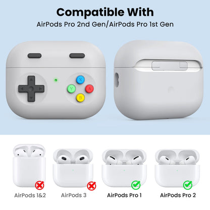 For AirPods Pro 2 AhaStyle DD04 Split Silicone Cartoon Earphone Protective Case, DD04(Blue), DD04(Green)