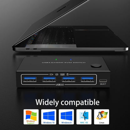 KC-KVM201A 2 In 1 Out 4K 60HZ HDMI KVM Switching USB3.0 Shared Computer Shaped Printer U Disk, KC-KVM201A