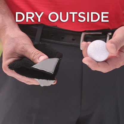 Microfiber Fleece Lining GOLF Ball Cleaning Towel with Carabiner Hook, Cleaning Towel Grey, Cleaning Towel Black