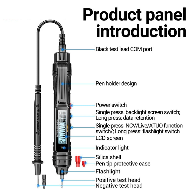 Electrician Induction Test Pen Fully Intelligent Anti-burning High-precision Digital Universal Meter, ANENG A3005, ANENG A3005A, ANENG A3005B