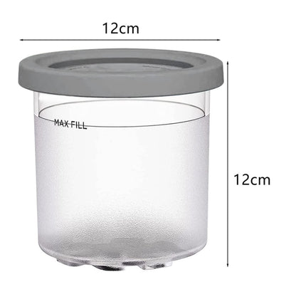 For Ninja NC299AMZ NC300 Ice Cream Storage Containers with Lids, 2 Cups, 4 Cups, 2 Cups+Spoon, 4 Cups+Spoon