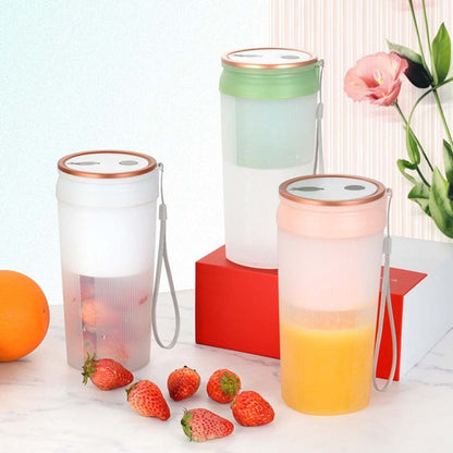 LGZ-1 500ml 50W 4 Blades Electric Portable Juicer Rechargeable Juice Extractor, LGZ-1 (Pink), LGZ-1 (White), LGZ-1 (Green)