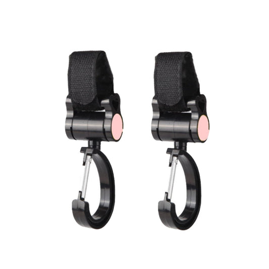 2pcs Universal Baby Stroller Hooks Accessories 360 Degree Sticky Hooks, Sticky Hooks(Pink), Sticky Hooks(Yellow), Sticky Hooks(Black)