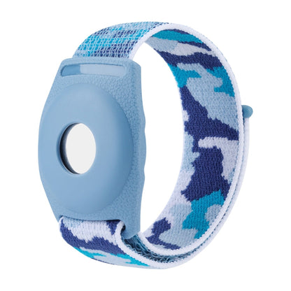 For AirTag Anti-Lost Device Case Locator Nylon Loop Watch Strap Wrist Strap, 17cm (Army Green Camouflage), 22cm (Army Green Camouflage), 17cm (Deep Green Camouflage), 22cm (Deep Green Camouflage), 17cm (Purple Camouflage), 22cm (Purple Camouflage)     ...