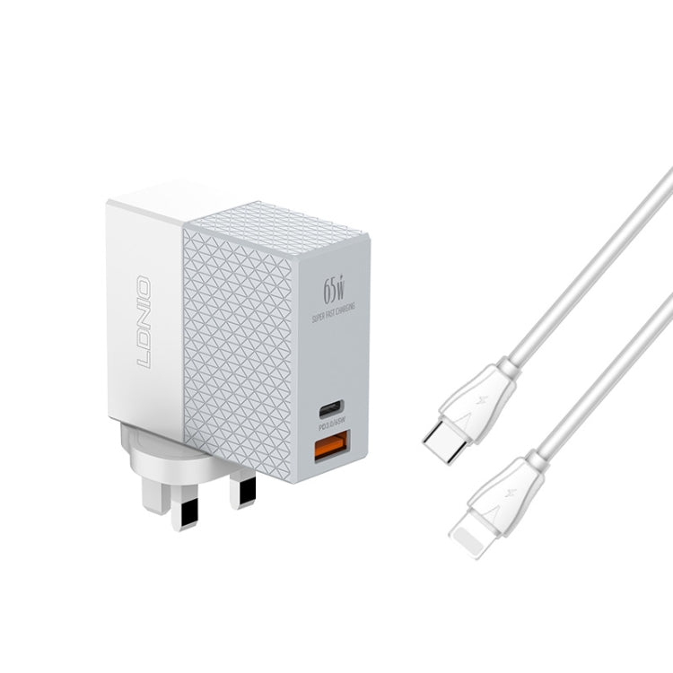 LDNIO A2620C 65W Universal Phone Tablet Charger Type-C/USB-C Port Fast Charger, 65W US Plug, 65W EU Plug, 65W UK Plug