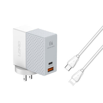 LDNIO A2620C 65W Universal Phone Tablet Charger Type-C/USB-C Port Fast Charger, 65W US Plug, 65W EU Plug, 65W UK Plug