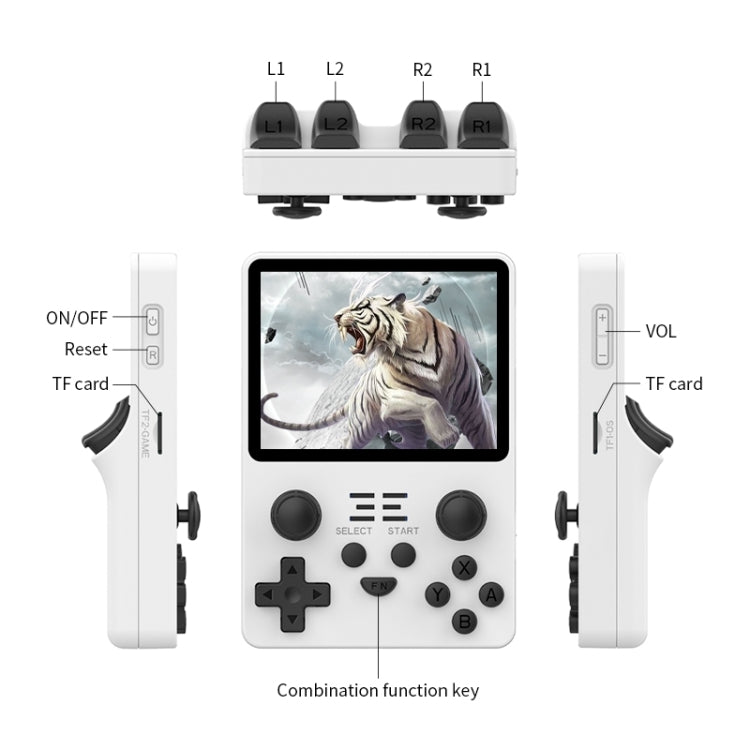 POWKIDDY RGB20S  3.5-Inch IPS Screen Retro Open Source Handheld Game Console, 16GB+64GB, 16GB+256GB