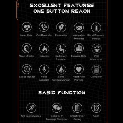 C20 Pro 1.83 Inch IP68 Waterproof Bluetooth Call Three-Proof Smart Sports Watch