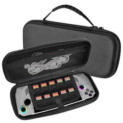 For ASUS ROG Ally Game Console EVA Leather Grain Handbag Clutch Protective Bag, Bag (Black), Bag (White)