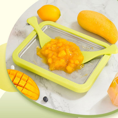Mini Household Fried Yogurt Machine Children Homemade DIY Fried Ice Tray, Stainless Steel Green 26x21cm, Stainless Steel White 26x21cm, Stainless Steel Pink 22.5x17.5cm, Stainless Steel White 22.5x17.5cm, Aluminum Alloy White 22.5x17.5cm               ...