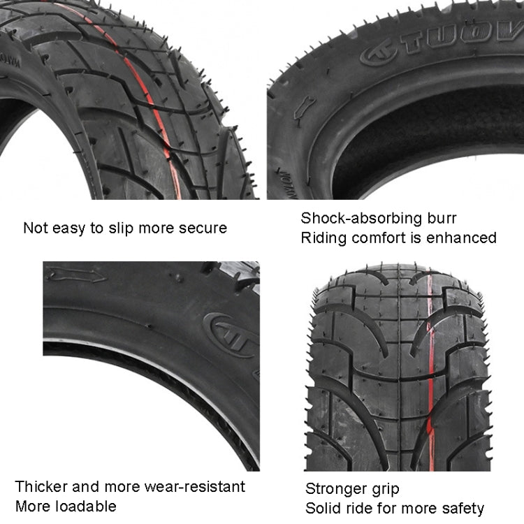 For KUGOO M4 TUOVT 80/65-6.5 10 inch Electric Skateboard Vacuum Explosion-Proof Outer Tire, Highway Tire, Off-road Tire