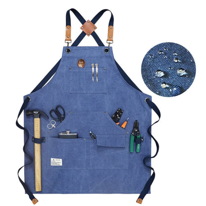 Carpentry Electrician Garden Heavy Canvas Workwear Apron, Black Gray, Black, Army Green, Khaki, Blue, Camel, Belt Black Gray, Belt Black, Belt Army Green, Belt Khaki, Belt Blue, Belt Camel