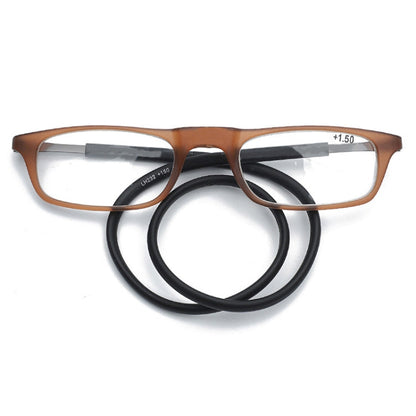 Portable Magnetic Hanging Neck Retractable Reading Glasses, +250, +275, +300, +325, +350