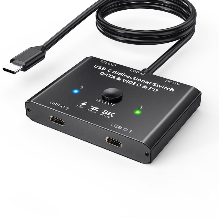 8K30 Type-C / USB-C Bidirectional Switch 10Gbps HD Splitter, KC-C201, C201 Single Machine