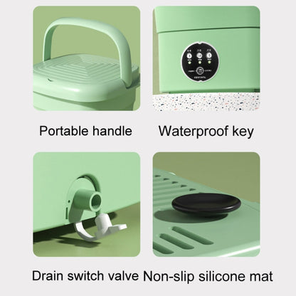 Mini Portable Folding Household Washing Machine Underwear Washer, Fruit Green, Lake Blue, Fruit Green + Blue Light Antibacterial