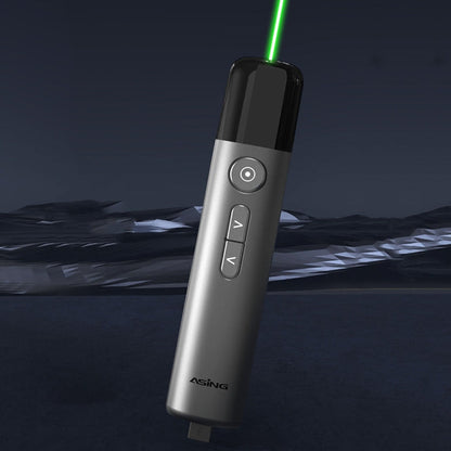 ASiNG LED LCD Screen High Power Bright Green Laser Pointer PPT Speech Instructions Page Presenter, A17