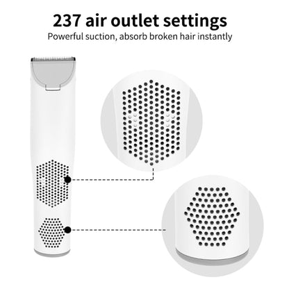 Electric Waterproof Hairdresser Children Low Noise Rechargeable Push Clipper, Suction Upgrade Version White