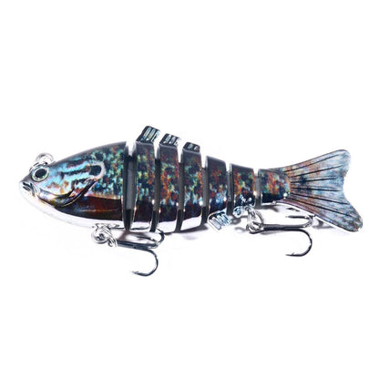 HENGJIA 10cm 24g Bionic Multi-Section Fish Bait Plastic Electroplating Fake Bait, JM060 (5), JM060 (6), JM060 (1), JM060 (2), JM060 (3), JM060 (4)