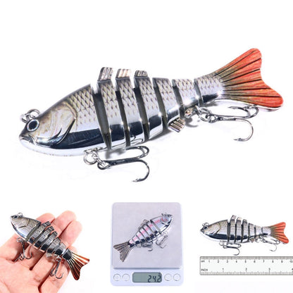 HENGJIA 10cm 24g Bionic Multi-Section Fish Bait Plastic Electroplating Fake Bait, JM060 (5), JM060 (6), JM060 (1), JM060 (2), JM060 (3), JM060 (4)