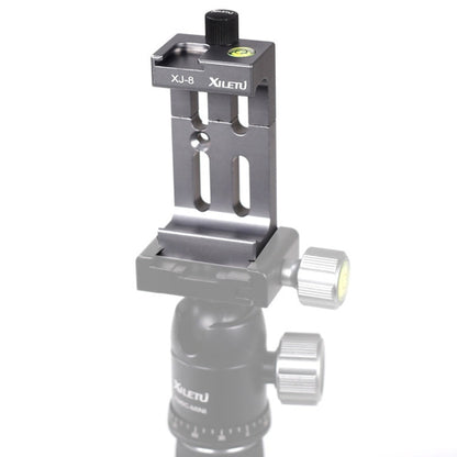 XILETU XJ-8 Aluminum Alloy Camera Head Tripod Mobile Phone Clip